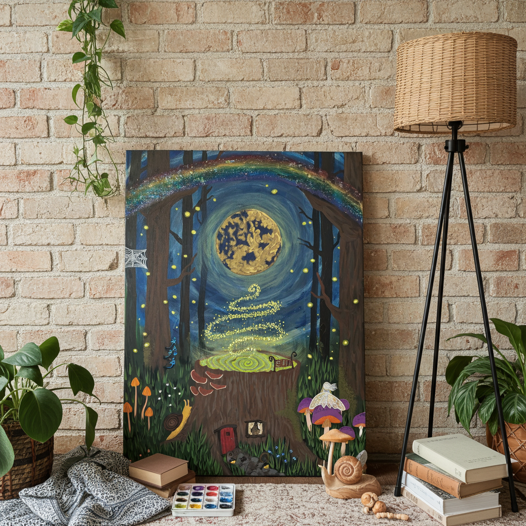 The Wayfinder – Original Acrylic on Wood Wall Art with 3D Elements