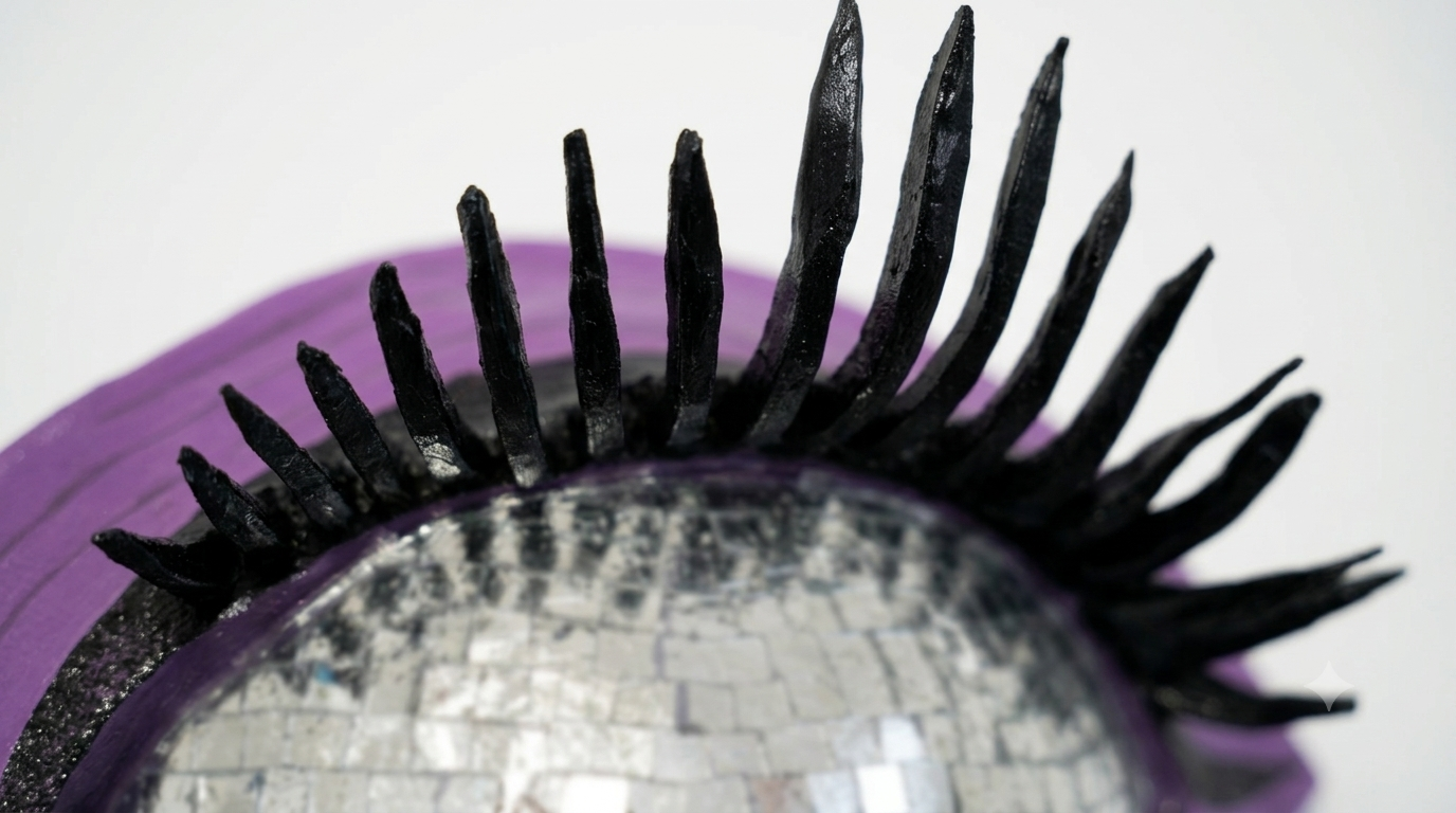 Dreamer’s Eye – Original 3D Disco Ball Eye Wall Sculpture