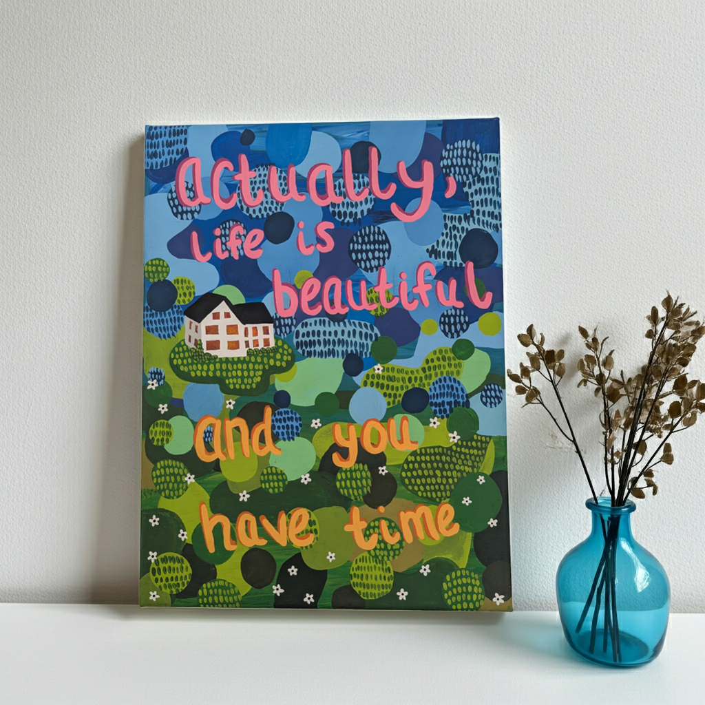 Dear Me, Look Around, original mindful wall art