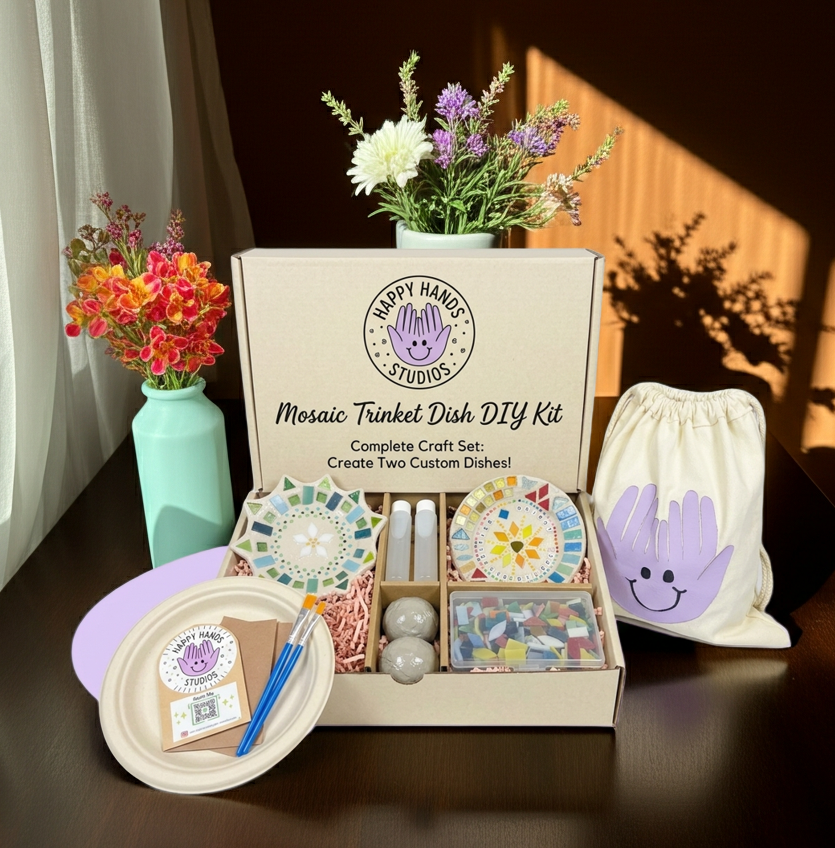 Pre-Order: DIY Mosaic Trinket Dish Kit – Beginner Craft Kit for Adults